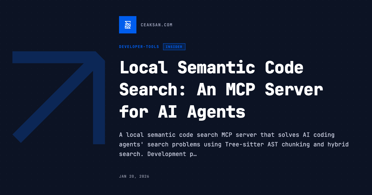 Local Semantic Code Search: An MCP Server for AI Agents
