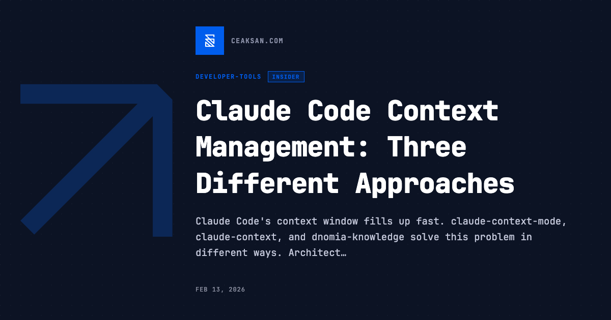 Claude Code Context Management: Three Different Approaches