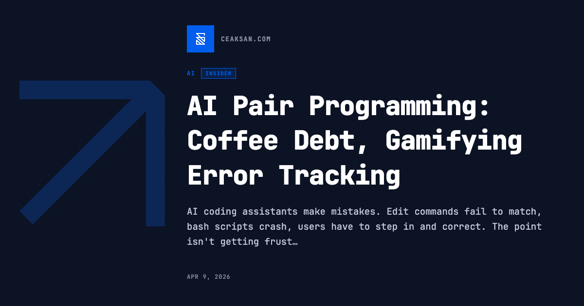 Programming Loading Coffe AI Pair Programming: Coffee Debt, Gamifying Error Tracking